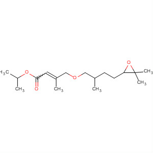 2-Butenoic acid, 4-[4-(3,3-dimethyloxiranyl)-2-methylbutoxy]-3-methyl-,1-methylethyl ester molecular structure