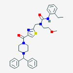 1-[(4-{[4-(diphenylmethyl)piperazin-1-yl]carbonyl}-1,3-thiazol-2-yl)methyl]-3-(2-ethylphenyl)-1-(2-methoxyethyl)urea molecular structure