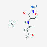 3-isoxazolidinone, 4-[[(1E)-1-methyl-3-oxo-1-butenyl]amino]-, monosodium salt, (4R)-, hydrate (2:1) molecular structure