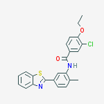 N-[5-(1,3-benzothiazol-2-yl)-2-methylphenyl]-3-chloro-4-ethoxybenzamide molecular structure