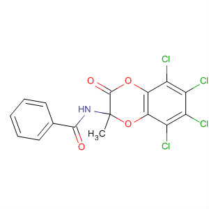 Benzamide,N-(5,6,7,8-tetrachloro-2,3-dihydro-2-methyl-3-oxo-1,4-benzodioxin-2-yl)- molecular structure