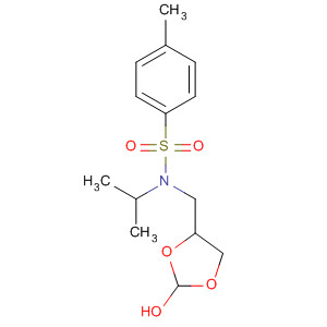 Benzenesulfonamide,N-[(2-hydroxy-1,3-dioxolan-4-yl)methyl]-4-methyl-N-(1-methylethyl)- molecular structure