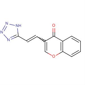 4H-1-Benzopyran-4-one, 3-[2-(1H-tetrazol-5-yl)ethenyl]- molecular structure