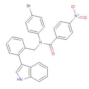 Benzamide, N-(4-bromophenyl)-N-(1H-indol-3-ylphenylmethyl)-4-nitro-
