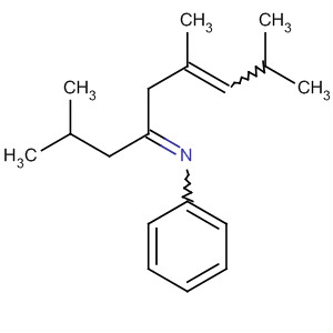 Benzenamine, N-[3,5-dimethyl-1-(2-methylpropyl)-3-hexenylidene]- molecular structure