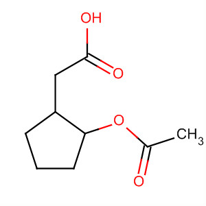 Cyclopentaneacetic acid, 2-(acetyloxy)-, cis- molecular structure