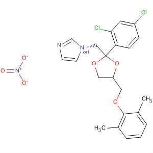 1H-Imidazole,1-[[2-(2,4-dichlorophenyl)-4-[(2,6-dimethylphenoxy)methyl]-1,3-dioxolan-2-yl]methyl]-, cis-, mononitrate molecular structure