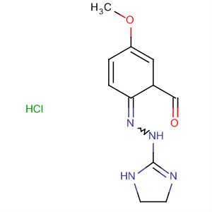 Benzaldehyde, 4-methoxy-, (4,5-dihydro-1H-imidazol-2-yl)hydrazone,monohydrochloride molecular structure