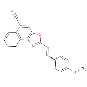 Naphth[1,2-d]oxazole-5-carbonitrile, 2-[2-(4-methoxyphenyl)ethenyl]- molecular structure