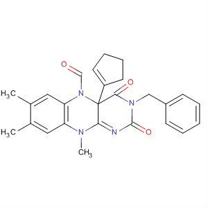 Benzo[g]pteridine-5(3H)-carboxaldehyde,4a-(1-cyclopenten-1-yl)-2,4,4a,10-tetrahydro-7,8,10-trimethyl-2,4-dioxo-3-(phenylmethyl)-