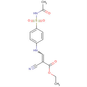 2-Propenoic acid, 3-[[4-[(acetylamino)sulfonyl]phenyl]amino]-2-cyano-,ethyl ester molecular structure