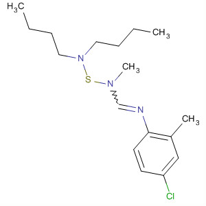 Methanimidamide,N'-(4-chloro-2-methylphenyl)-N-[(dibutylamino)thio]-N-methyl- molecular structure
