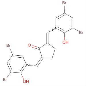 Cyclopentanone, 2,5-bis[(3,5-dibromo-2-hydroxyphenyl)methylene]- molecular structure