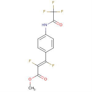 2-Propenoic acid, 2,3-difluoro-3-[4-[(trifluoroacetyl)amino]phenyl]-,methyl ester, (E)- molecular structure