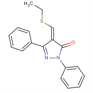 3H-Pyrazol-3-one, 4-[(ethylthio)methylene]-2,4-dihydro-2,5-diphenyl-,(E)- molecular structure
