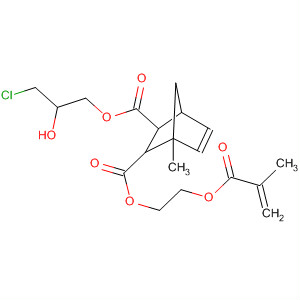Bicyclo[2.2.1]hept-5-ene-2,3-dicarboxylic acid, methyl-,2-(3-chloro-2-hydroxypropyl) 3-[2-[(2-methyl-1-oxo-2-propenyl)oxy]ethyl]ester molecular structure