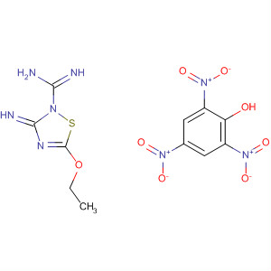 1,2,4-Thiadiazole-2(3H)-carboximidamide, 5-ethoxy-3-imino-, compd.with 2,4,6-trinitrophenol (1:1) molecular structure