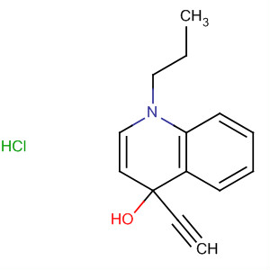 4-Quinolinol, 4-ethynyldecahydro-1-propyl-, hydrochloride molecular structure