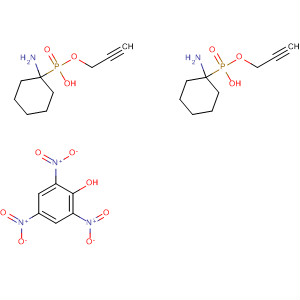 Phosphonic acid, (1-aminocyclohexyl)-, di-2-propynyl ester, compd.with 2,4,6-trinitrophenol (1:1) molecular structure