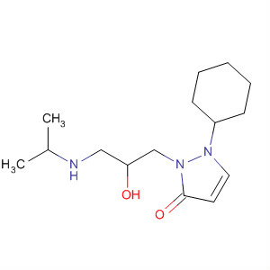 3H-Pyrazol-3-one,1-cyclohexyl-1,2-dihydro-2-[2-hydroxy-3-[(1-methylethyl)amino]propyl]- molecular structure