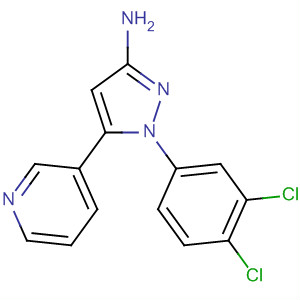 1H-Pyrazol-3-amine, 1-(3,4-dichlorophenyl)-5-(3-pyridinyl)- molecular structure