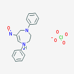 1H-1,4-Diazepinium, 2,3-dihydro-6-nitroso-1,4-diphenyl-, perchlorate molecular structure