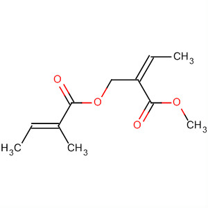 2-Butenoic acid, 2-methyl-, 2-(methoxycarbonyl)-2-butenyl ester, (E,E)- molecular structure