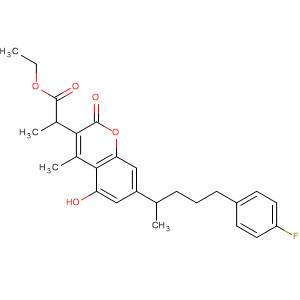 2H-1-Benzopyran-3-propanoic acid,7-[4-(4-fluorophenyl)-1-methylbutyl]-5-hydroxy-4-methyl-2-oxo-, ethylester