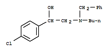 2-[benzyl(butyl)amino]-1-(4-chlorophenyl)ethanol molecular structure