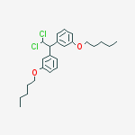 3,3'-(2,2-DICHLOROETHANE-1,1-DIYL)BIS(PENTYLOXYBENZENE) molecular structure