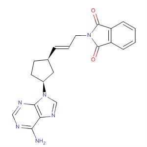 1H-Isoindole-1,3(2H)-dione,2-[(2E)-3-[(1R,3S)-3-(6-amino-9H-purin-9-yl)cyclopentyl]-2-propenyl]- molecular structure
