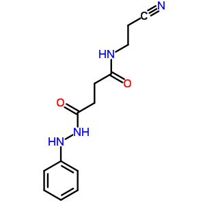 N-(2-cyanoethyl)-4-oxo-4-(2-phenylhydrazinyl)butanamide molecular structure