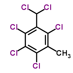 1,2,3,5-tetrachloro-4-(dichloromethyl)-6-methylbenzene molecular structure