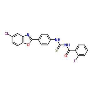 N-{[4-(5-chloro-1,3-benzoxazol-2-yl)phenyl]carbamothioyl}-2-fluorobenzamide