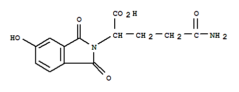 5-amino-2-(5-hydroxy-1,3-dioxo-1,3-dihydro-2H-isoindol-2-yl)-5-oxopentanoic acid molecular structure