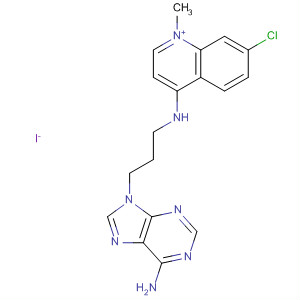 Quinolinium,4-[[3-(6-amino-9H-purin-9-yl)propyl]amino]-7-chloro-1-methyl-, iodide molecular structure