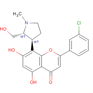4H-1-Benzopyran-4-one,2-(3-chlorophenyl)-5,7-dihydroxy-8-[(2R,3S)-2-(hydroxymethyl)-1-methyl-3-pyrrolidinyl]-, rel-
