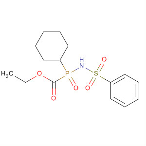 Phosphonamidic acid, P-cyclohexyl-N-(phenylsulfonyl)-, ethyl ester molecular structure