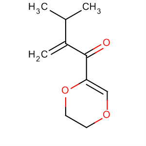 1-Butanone, 1-(5,6-dihydro-1,4-dioxin-2-yl)-3-methyl-2-methylene- molecular structure