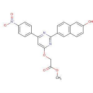 Acetic acid,[[2-(6-hydroxy-2-naphthalenyl)-6-(4-nitrophenyl)-4-pyrimidinyl]oxy]-,methyl ester