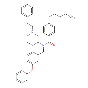 Benzamide,4-pentyl-N-[(3-phenoxyphenyl)methyl]-N-[1-(2-phenylethyl)-3-piperidinyl]- molecular structure