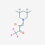 3-bromo-4-(3,5-dimethylpiperidin-1-yl)-1,1,1-trifluorobut-3-en-2-one molecular structure