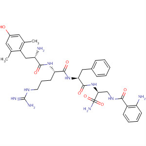 L-Alaninamide,2,6-dimethyl-L-tyrosyl-D-arginyl-L-phenylalanyl-3-[(2-aminobenzoyl)amino]- molecular structure