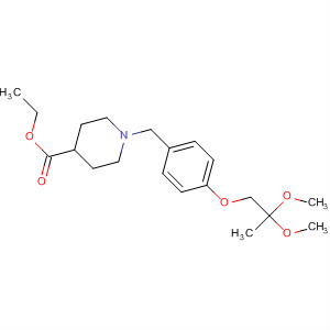 4-Piperidinecarboxylic acid,1-[[4-(2,2-dimethoxypropoxy)phenyl]methyl]-, ethyl ester molecular structure