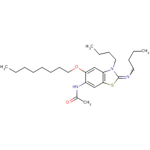 Acetamide,N-[3-butyl-2-(butylimino)-2,3-dihydro-5-(octyloxy)-6-benzothiazolyl]- molecular structure
