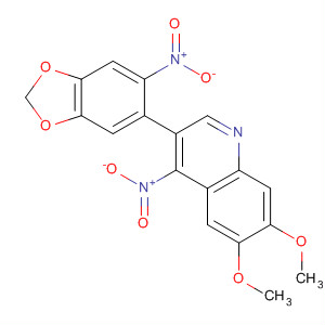 Quinoline, 6,7-dimethoxy-4-nitro-3-(6-nitro-1,3-benzodioxol-5-yl)-