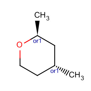 2H-Pyran, tetrahydro-2,4-dimethyl-, trans- molecular structure