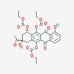 6,10,11-Triethylcarbonate-1-demethyl Daunomycinone molecular structure