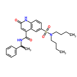 6-(dibutylsulfamoyl)-2-oxo-N-(1-phenylethyl)-1,2-dihydroquinoline-4-carboxamide
