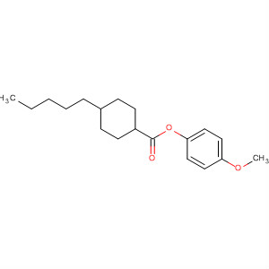 Cyclohexanecarboxylic acid, 4-pentyl-, 4-methoxyphenyl ester molecular structure